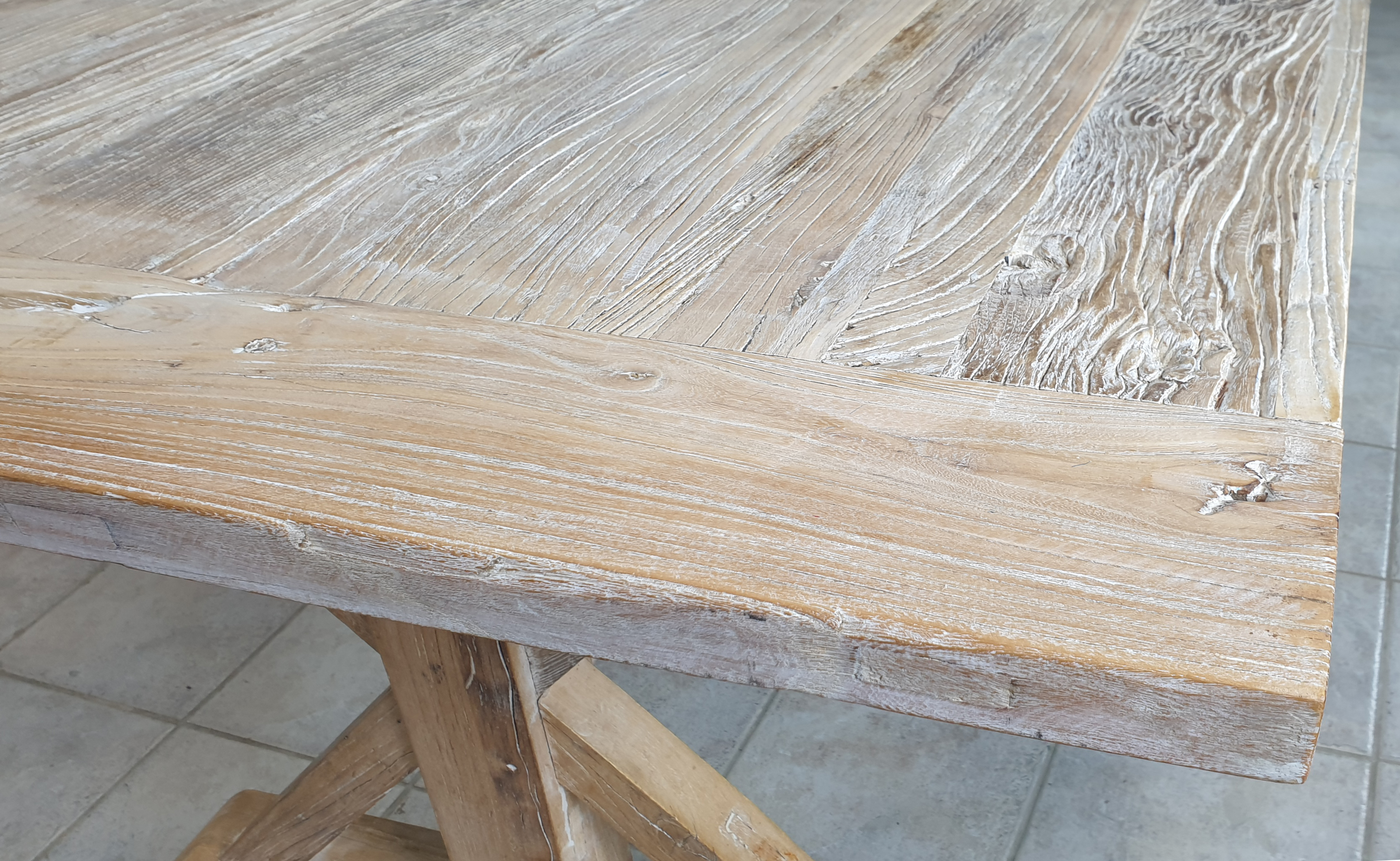Tisch Große Klostertisch aus Drift Wood Massiv Hartholz 200x100 Esstisch Landhaus