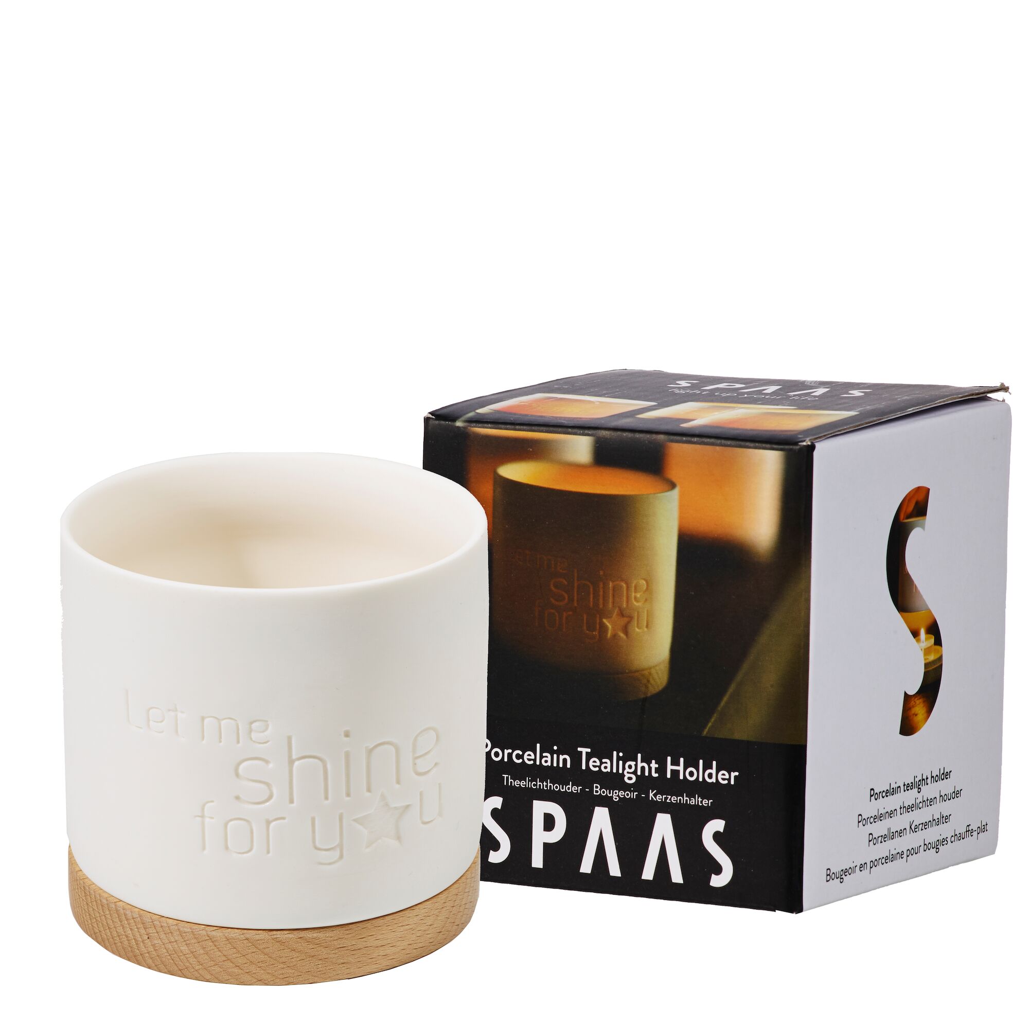 SPAAS Porzellan Kerzenhalter für (maxi) Teelichtern